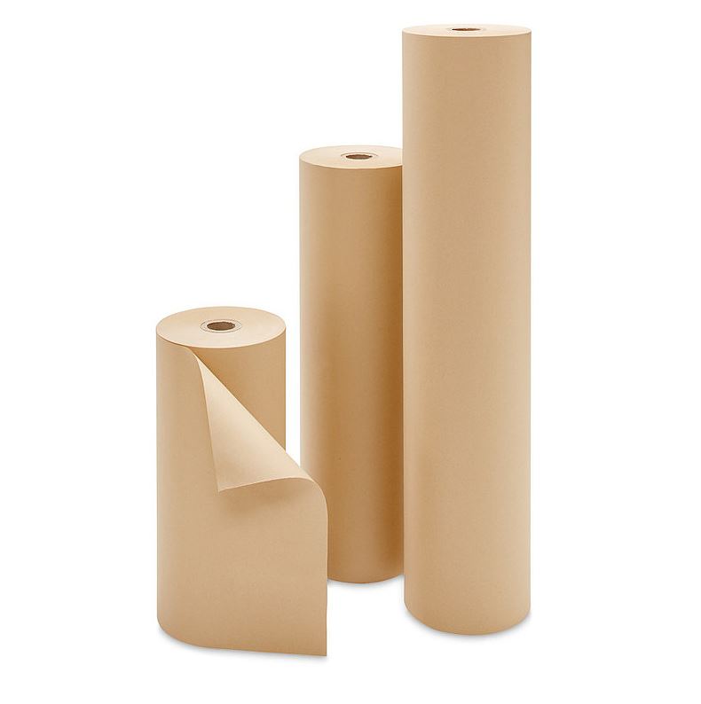 Rollo de papel kraft para envolver, papel kraft reciclado de 100